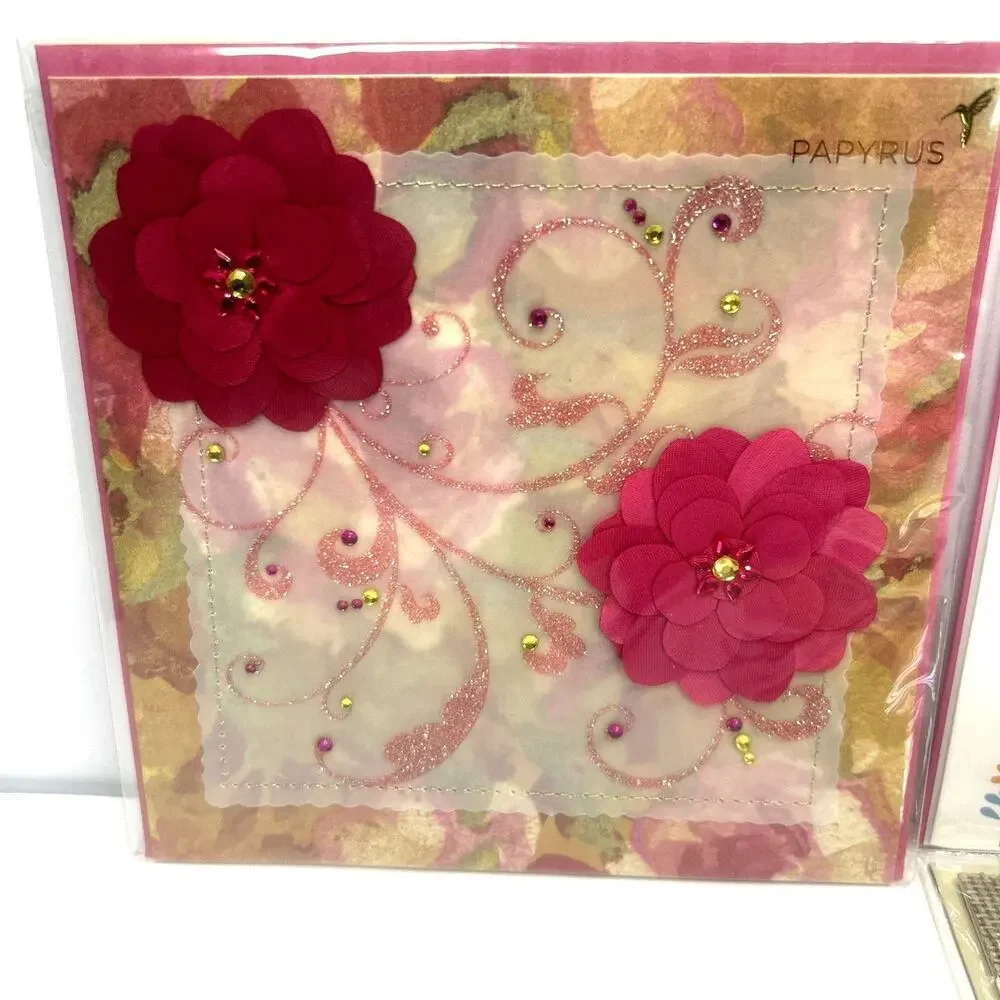 Lot of 5 Papyrus Mother's Day Cards, for Mom, Mommy to be 3D NEW